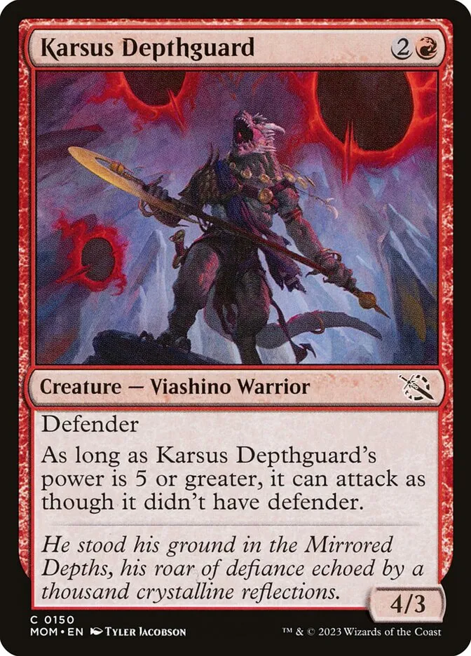 2023 March of the Machine Karsus Depthguard #150 common card image
