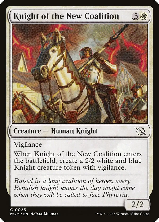 2023 March of the Machine Knight of the New Coalition #25 common card image