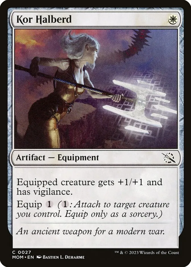 2023 March of the Machine Kor Halberd #27 common card image