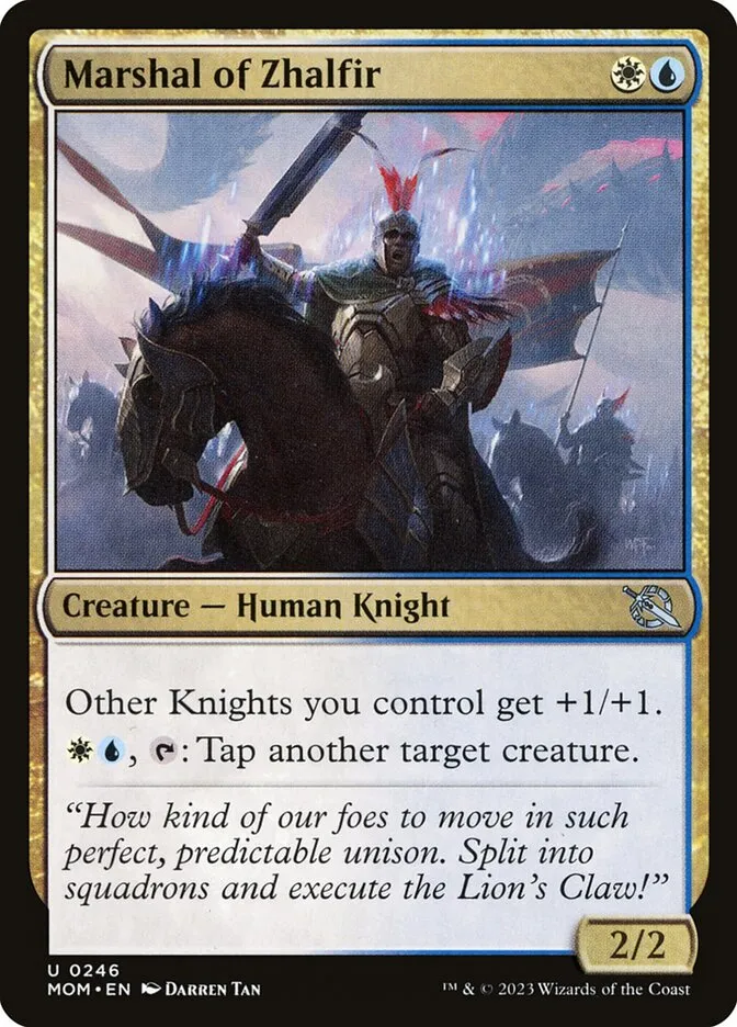 2023 March of the Machine Marshal of Zhalfir #246 uncommon card image