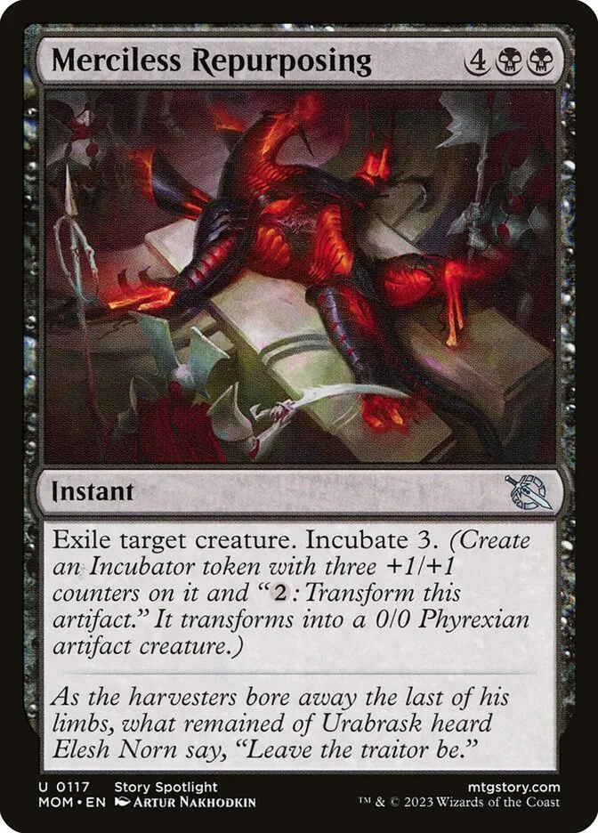2023 March of the Machine Merciless Repurposing uncommon #117 uncommon card image
