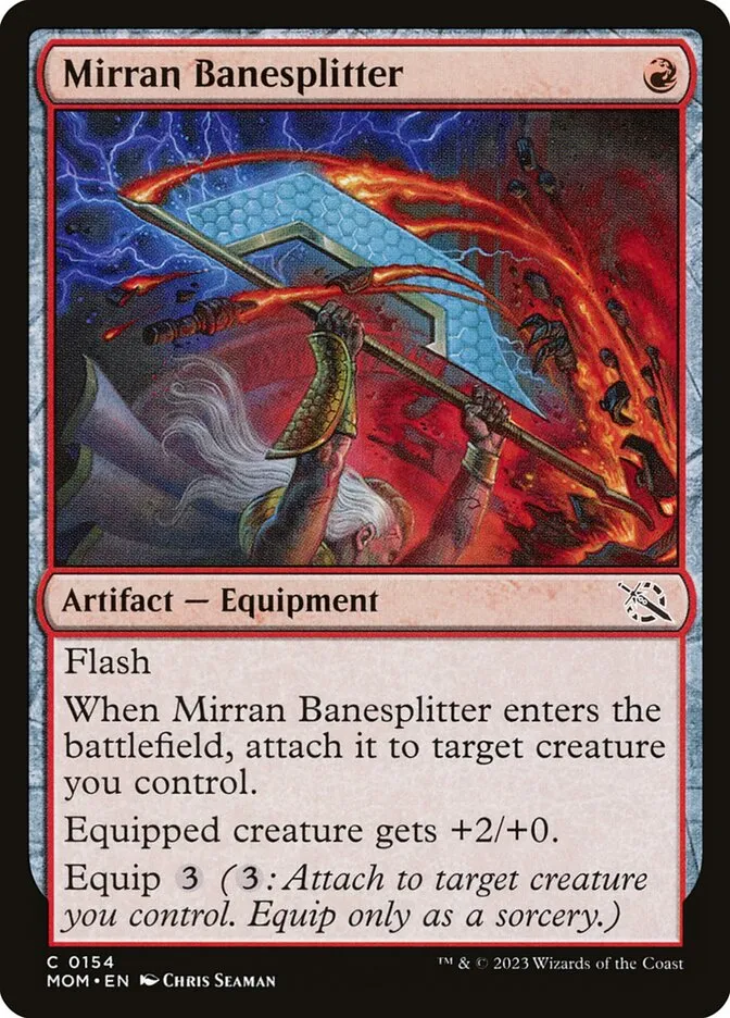 2023 March of the Machine Mirran Banesplitter #154 common card image