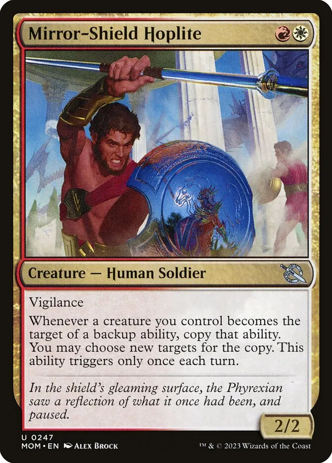 2023 March of the Machine Mirror-Shield Hoplite #247 uncommon card image