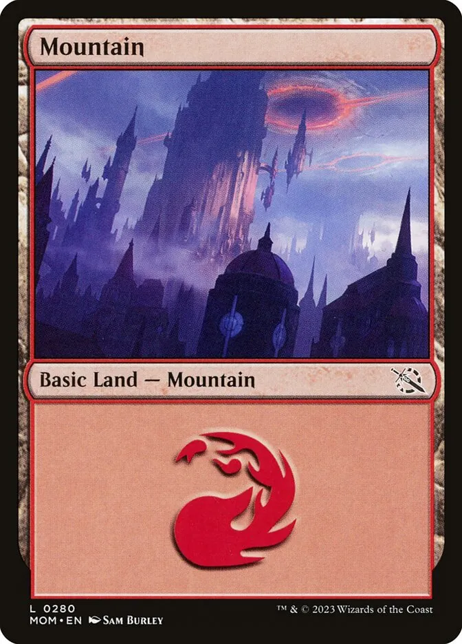 2023 March of the Machine Mountain #280 common card image
