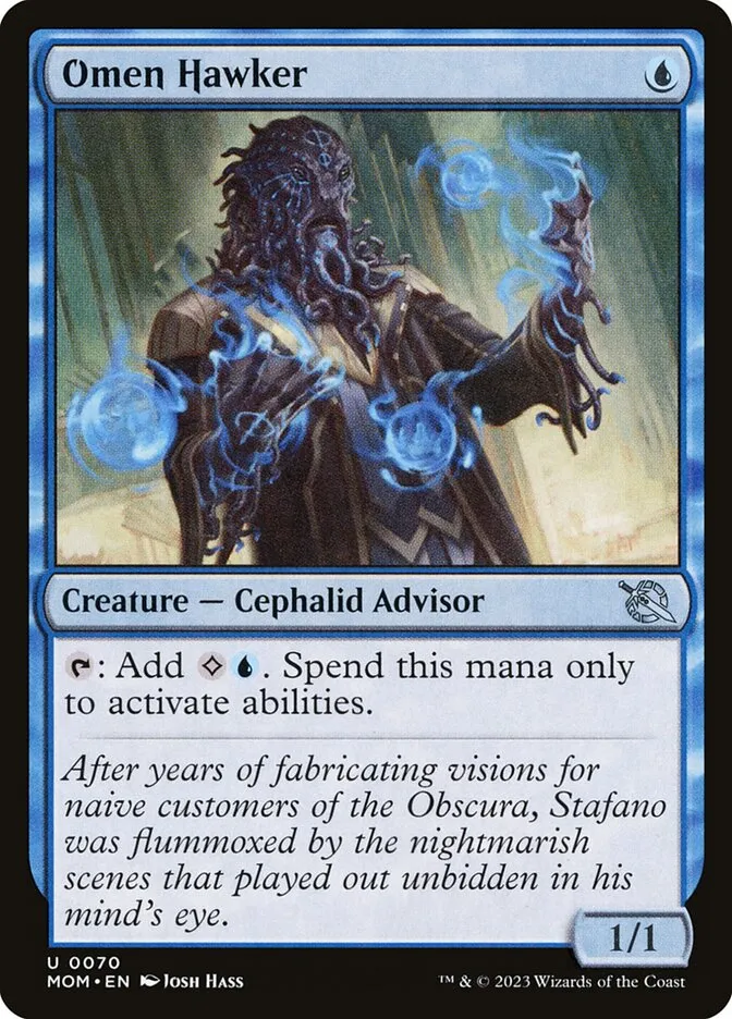 2023 March of the Machine Omen Hawker uncommon #70 uncommon card image