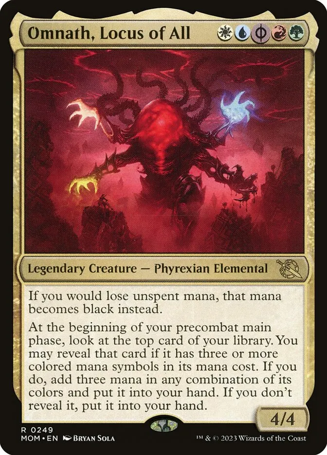 2023 March of the Machine Omnath, Locus of All rare #249 rare card image
