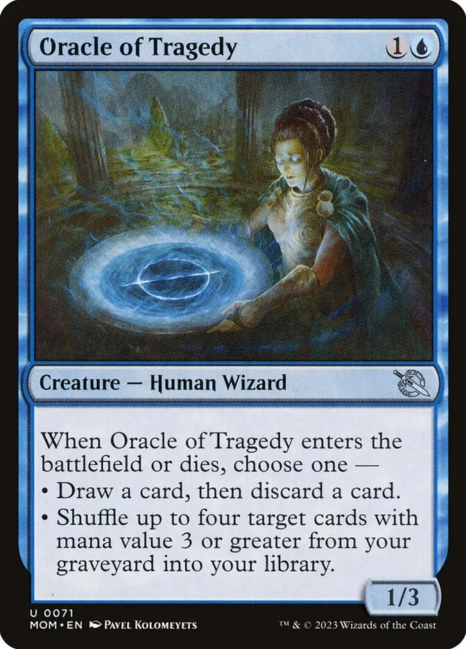 2023 March of the Machine Oracle of Tragedy uncommon #71 uncommon card image