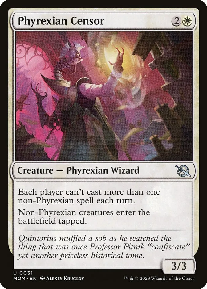 2023 March of the Machine Phyrexian Censor uncommon #31 uncommon card image