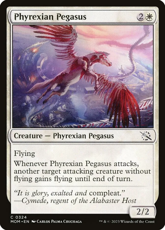 2023 March of the Machine Phyrexian Pegasus #324 common card image