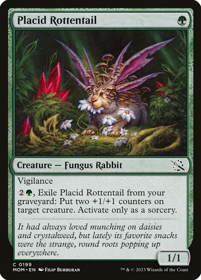 2023 March of the Machine Placid Rottentail #199 common card image