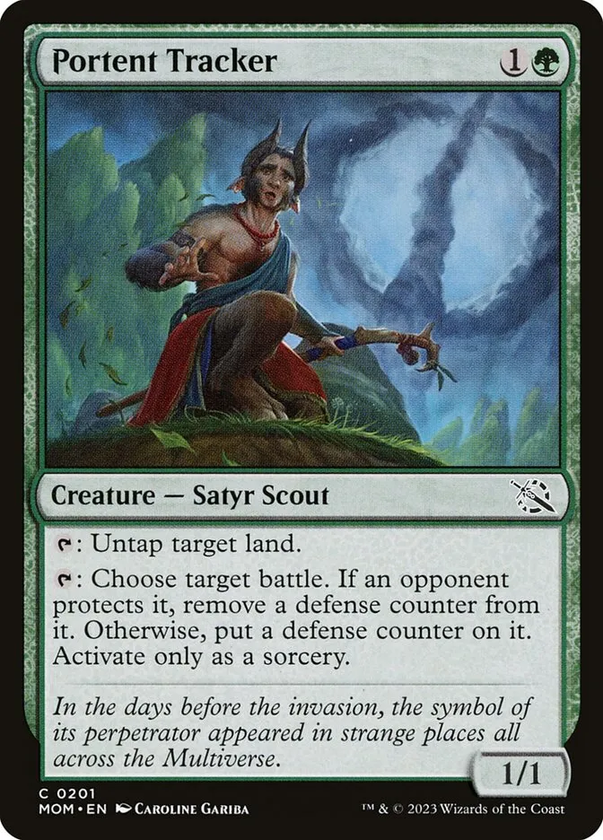 2023 March of the Machine Portent Tracker common #201 common card image