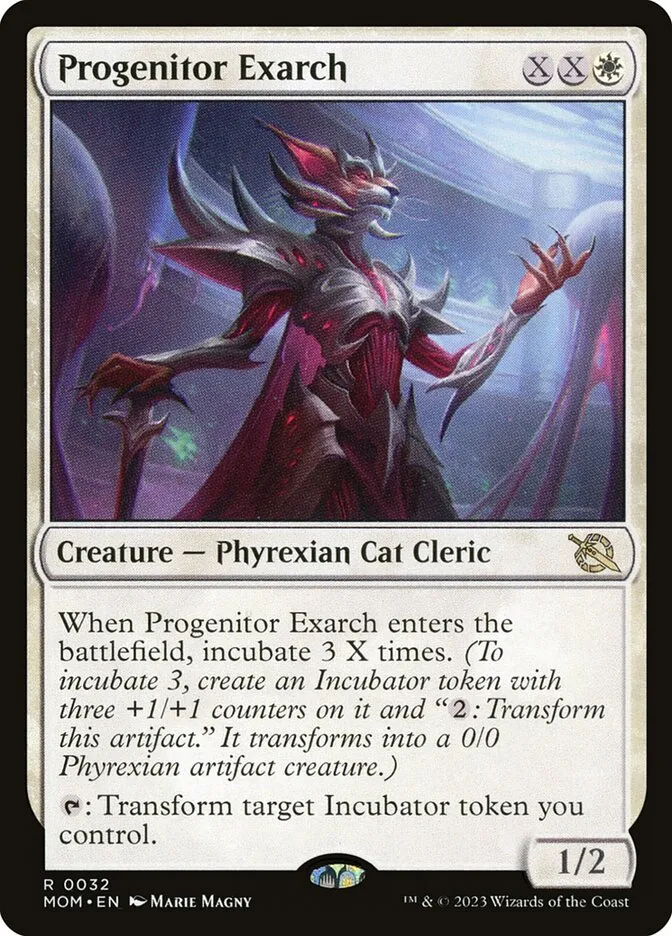 2023 March of the Machine Progenitor Exarch #32 rare card image