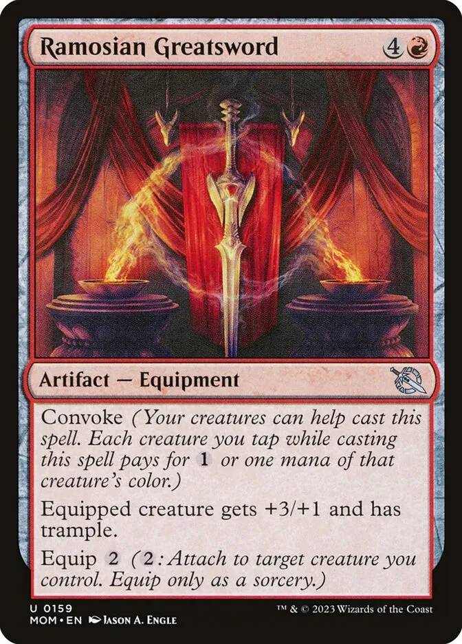 2023 March of the Machine Ramosian Greatsword uncommon #159 uncommon card image