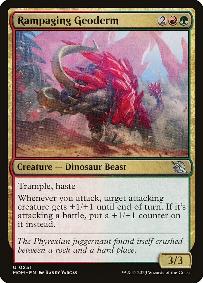 2023 March of the Machine Rampaging Geoderm #251 uncommon card image