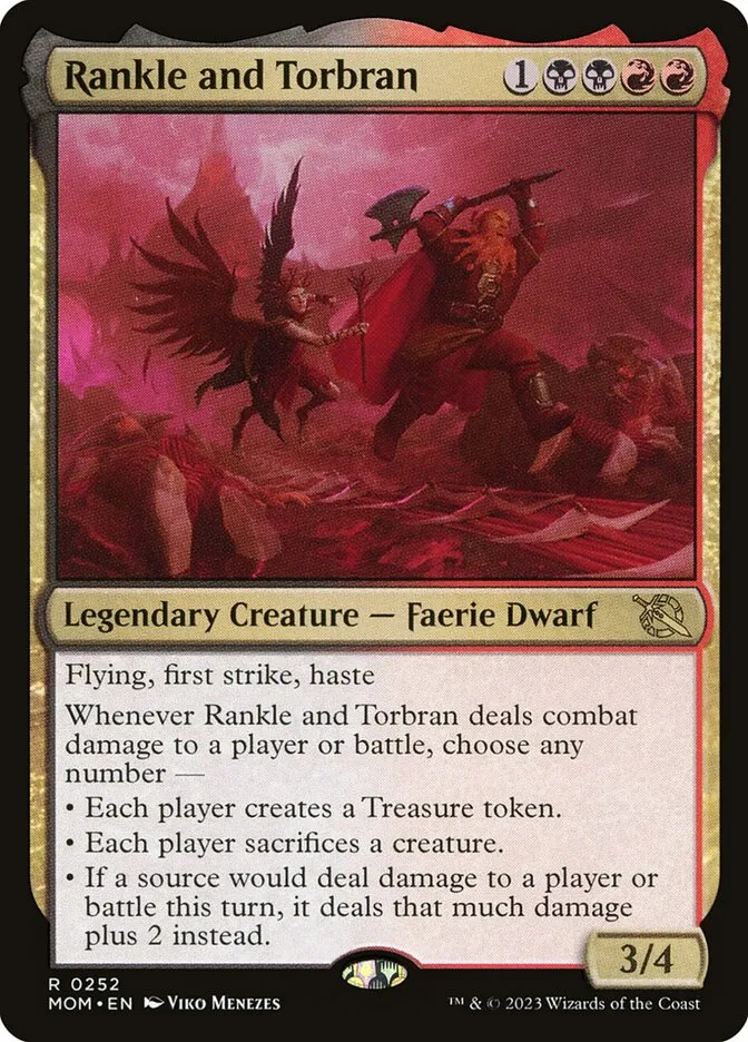 2023 March of the Machine Rankle and Torbran #252 rare card image