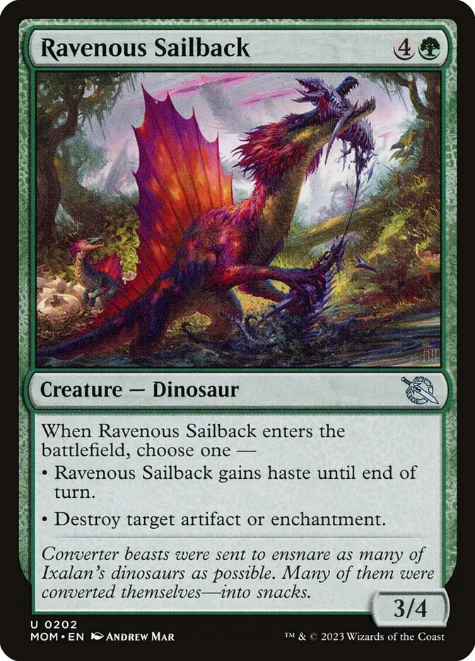 2023 March of the Machine Ravenous Sailback uncommon #202 uncommon card image