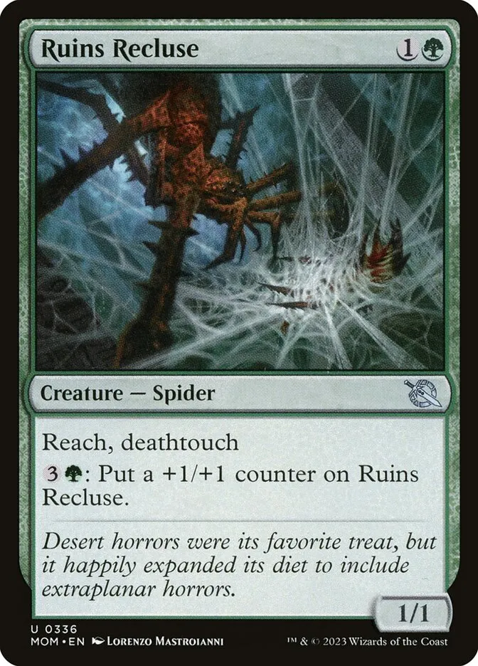 2023 March of the Machine Ruins Recluse uncommon #336 uncommon card image