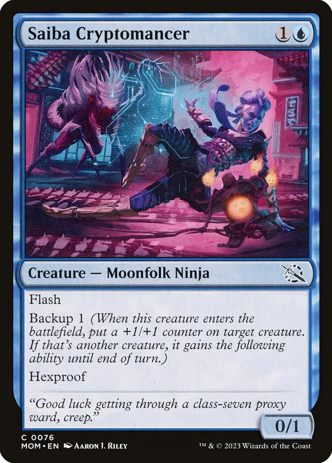 2023 March of the Machine Saiba Cryptomancer #76 common card image