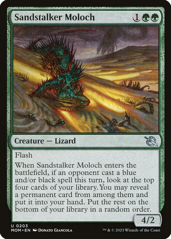 2023 March of the Machine Sandstalker Moloch uncommon #203 uncommon card image