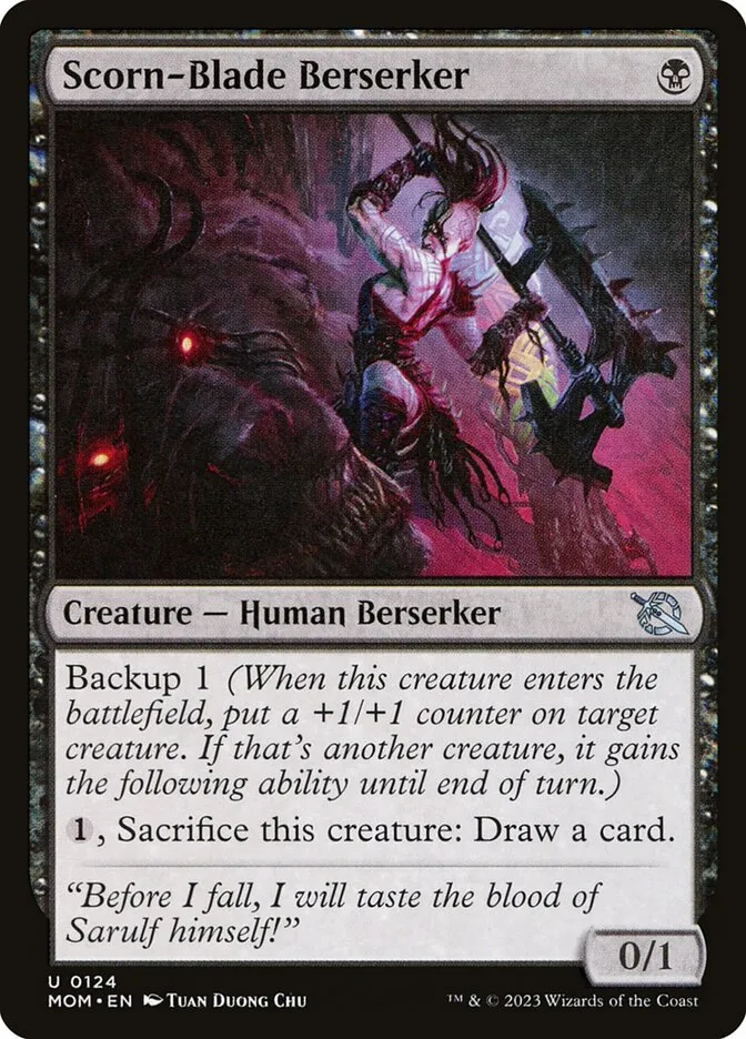 2023 March of the Machine Scorn-Blade Berserker uncommon #124 uncommon card image