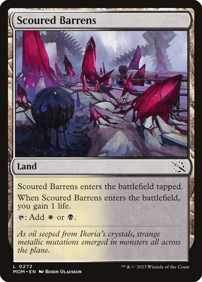 2023 March of the Machine Scoured Barrens common #272 common card image