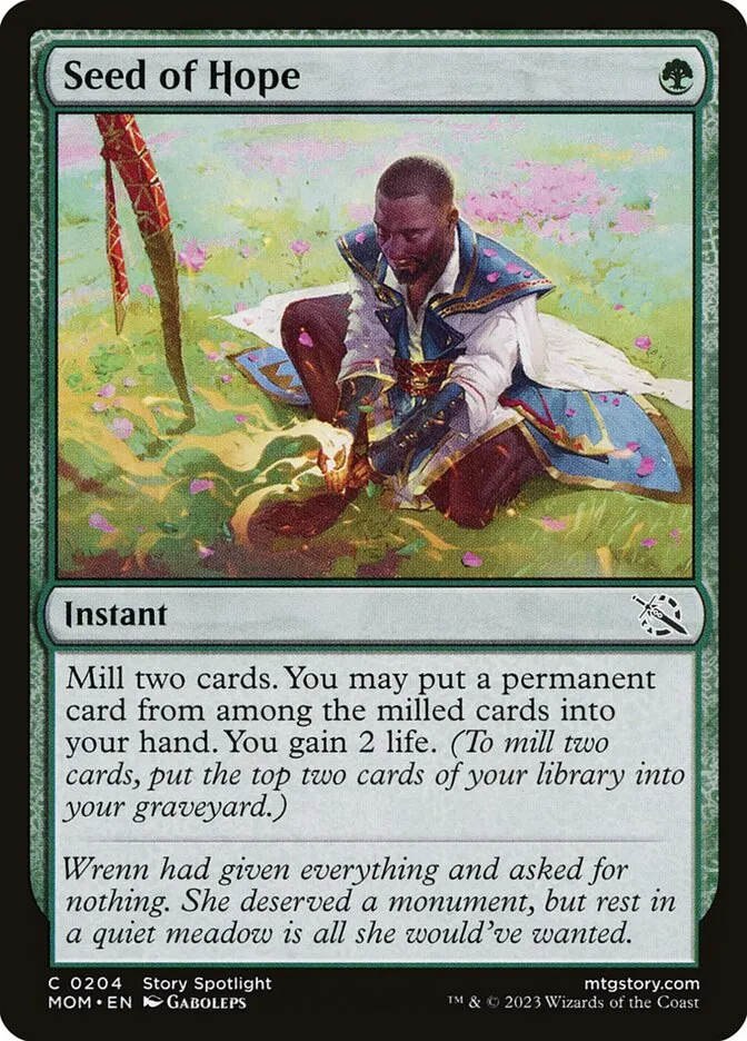 2023 March of the Machine Seed of Hope common #204 common card image
