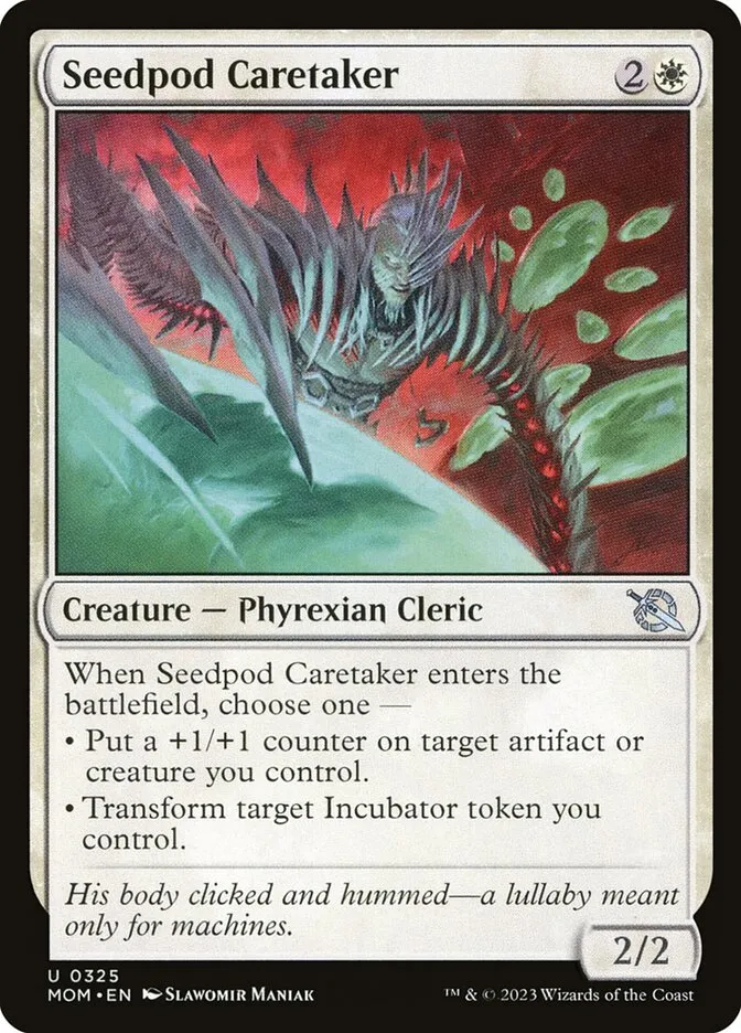 2023 March of the Machine Seedpod Caretaker #325 uncommon card image