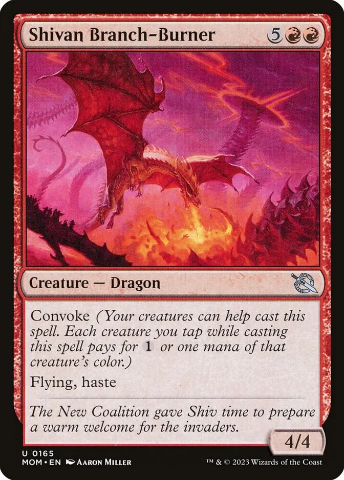 2023 March of the Machine Shivan Branch-Burner uncommon #165 uncommon card image