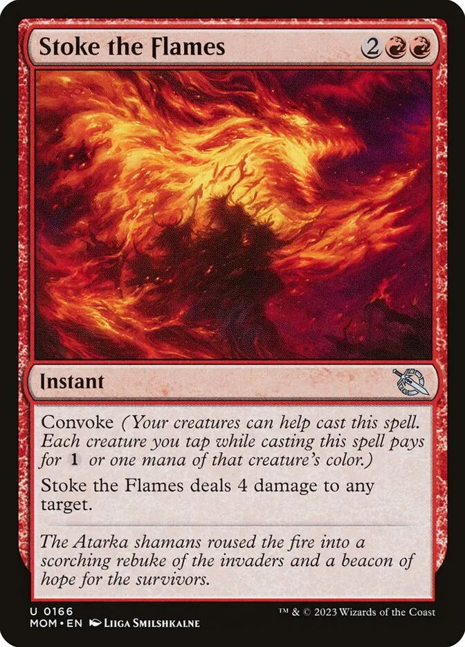 2023 March of the Machine Stoke the Flames uncommon #166 uncommon card image