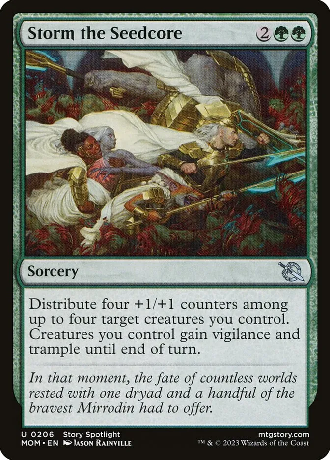 2023 March of the Machine Storm the Seedcore uncommon #206 uncommon card image