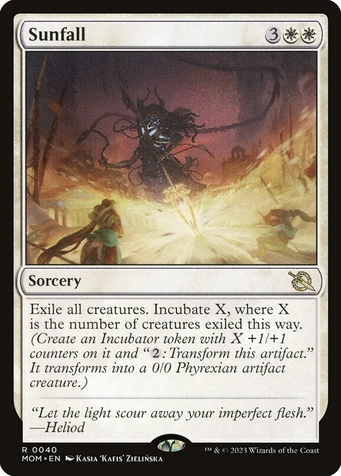 2023 March of the Machine Sunfall rare #40 rare card image