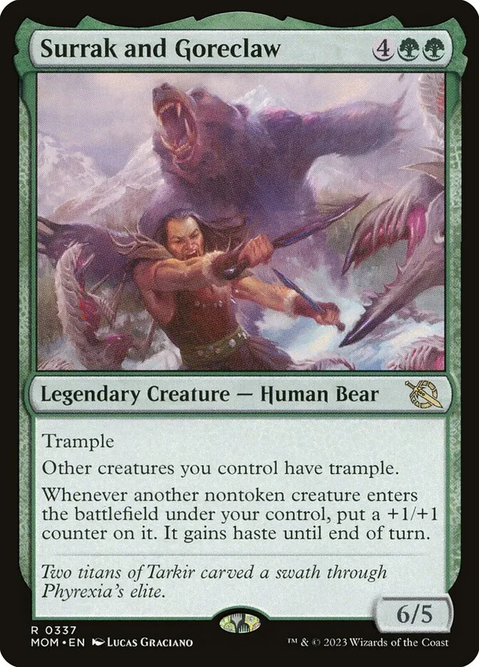 2023 March of the Machine Surrak and Goreclaw rare #337 rare card image