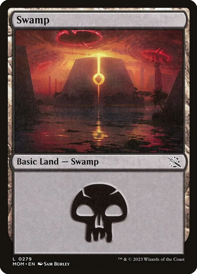 2023 March of the Machine Swamp #279 common card image