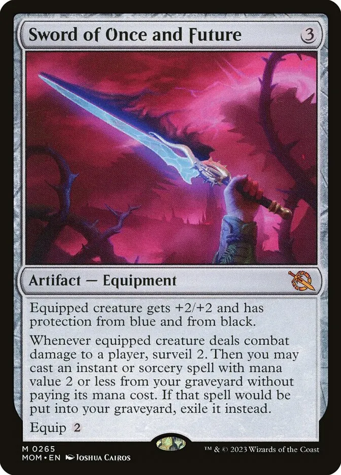 2023 March of the Machine Sword of Once and Future mythic #265 mythic card image