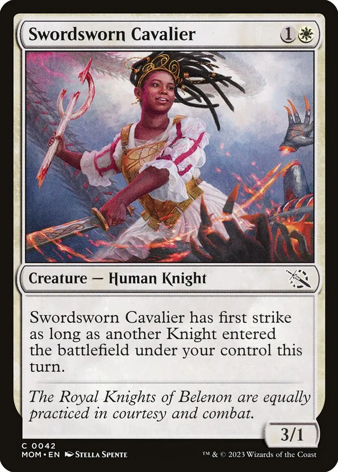 2023 March of the Machine Swordsworn Cavalier #42 common card image