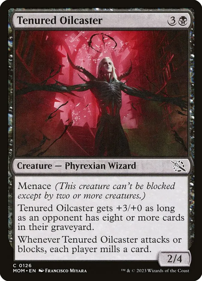 2023 March of the Machine Tenured Oilcaster #126 common card image