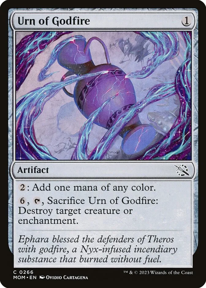 2023 March of the Machine Urn of Godfire common #266 common card image