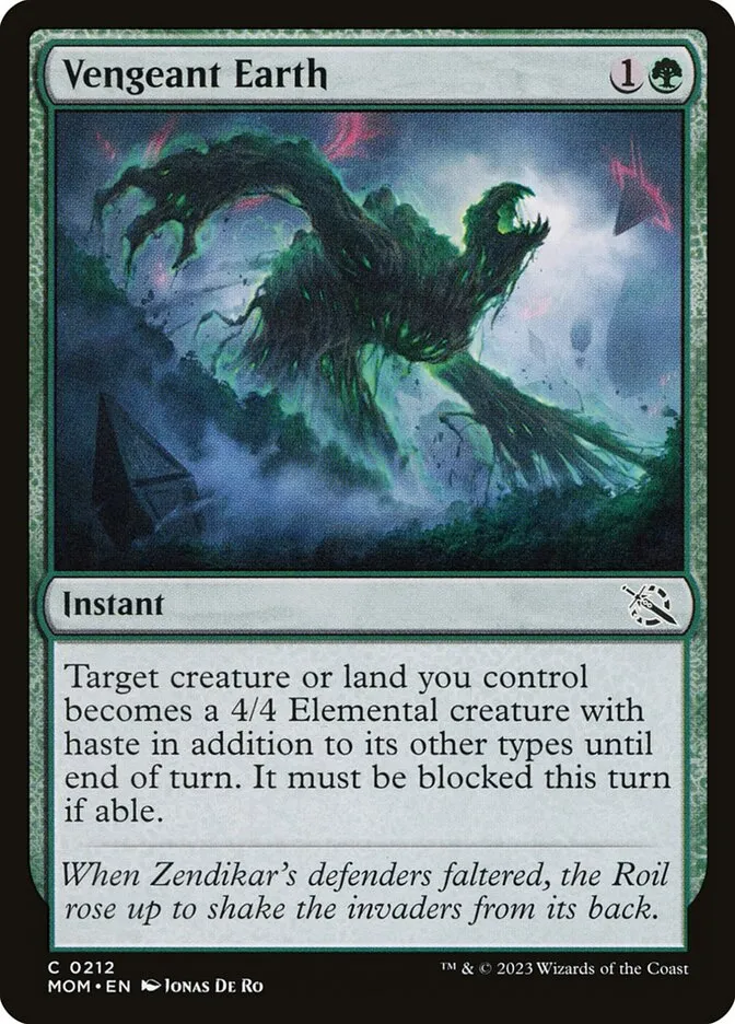 2023 March of the Machine Vengeant Earth #212 common card image