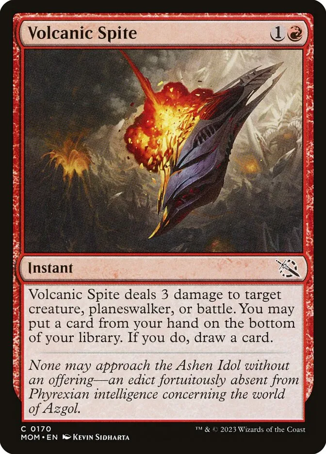 2023 March of the Machine Volcanic Spite #170 common card image