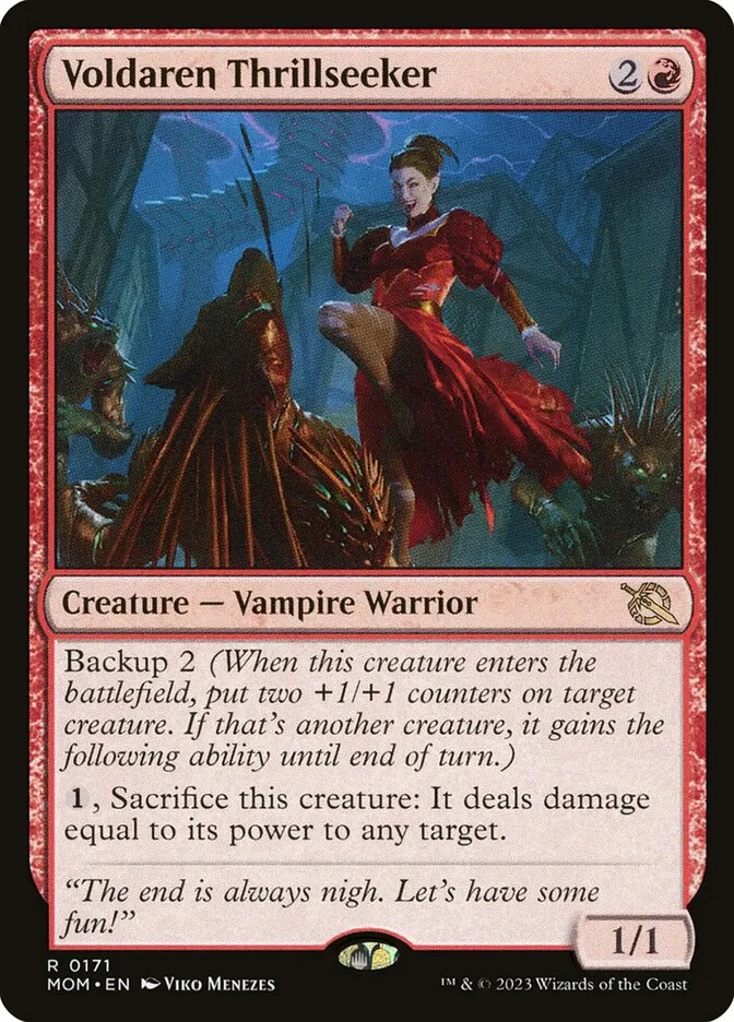 2023 March of the Machine Voldaren Thrillseeker #171 rare card image