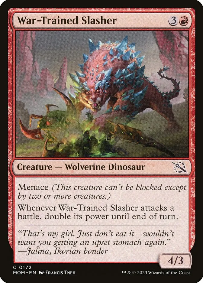 2023 March of the Machine War-Trained Slasher #172 common card image