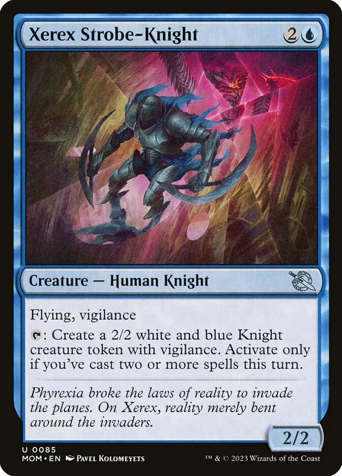 2023 March of the Machine Xerex Strobe-Knight uncommon #85 uncommon card image
