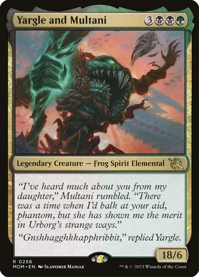 2023 March of the Machine Yargle and Multani #256 rare card image