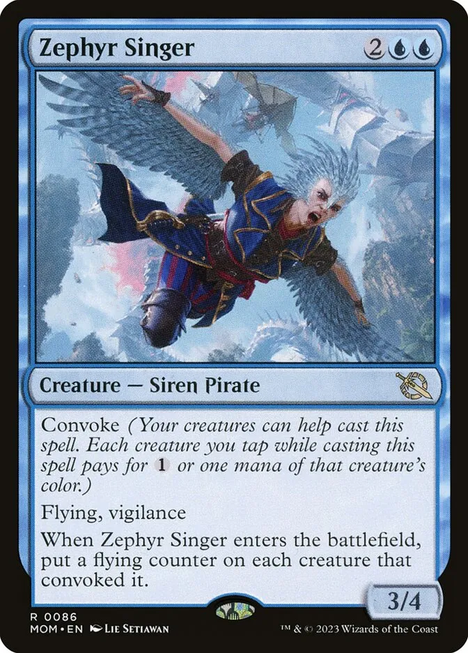 2023 March of the Machine Zephyr Singer #86 rare card image