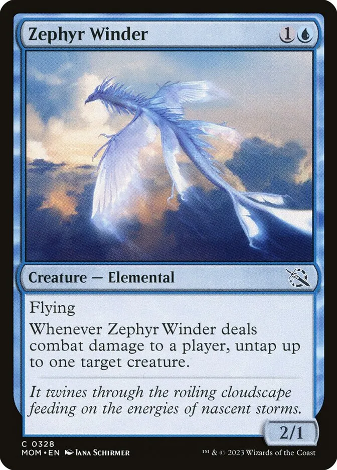 2023 March of the Machine Zephyr Winder #328 common card image