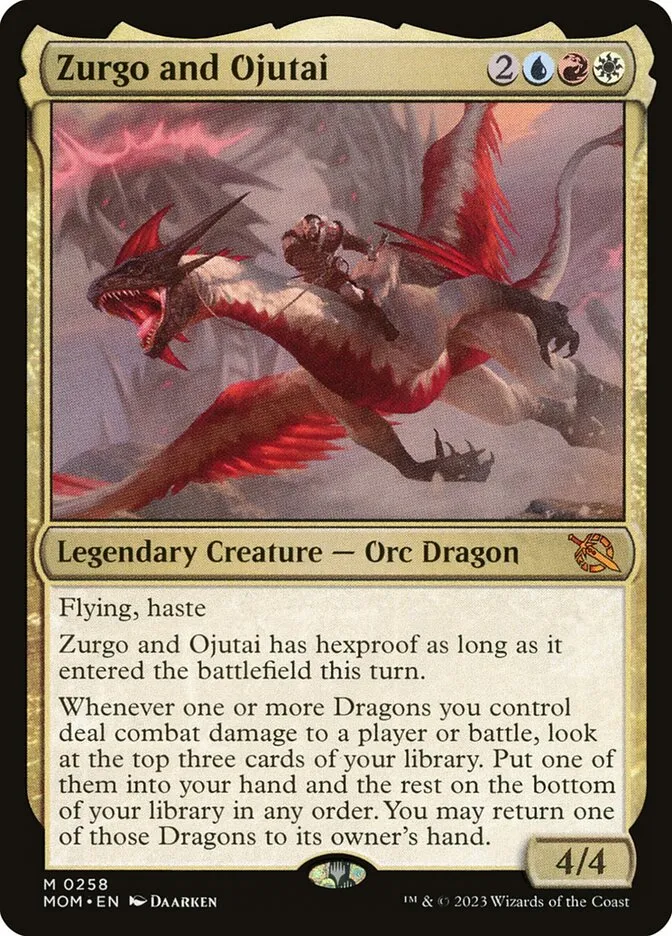 2023 March of the Machine Zurgo and Ojutai #258 mythic card image