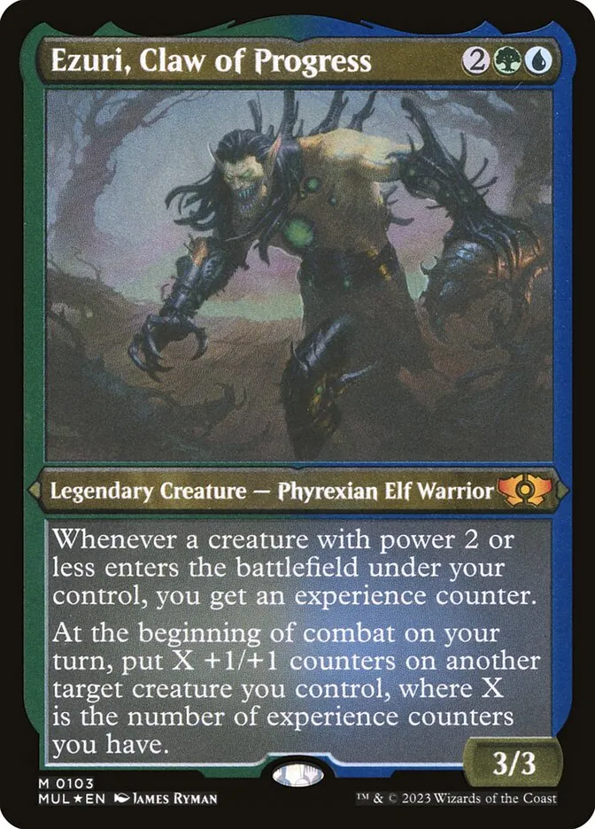 2023 Multiverse Legends Ezuri, Claw of Progress #103 mythic card image