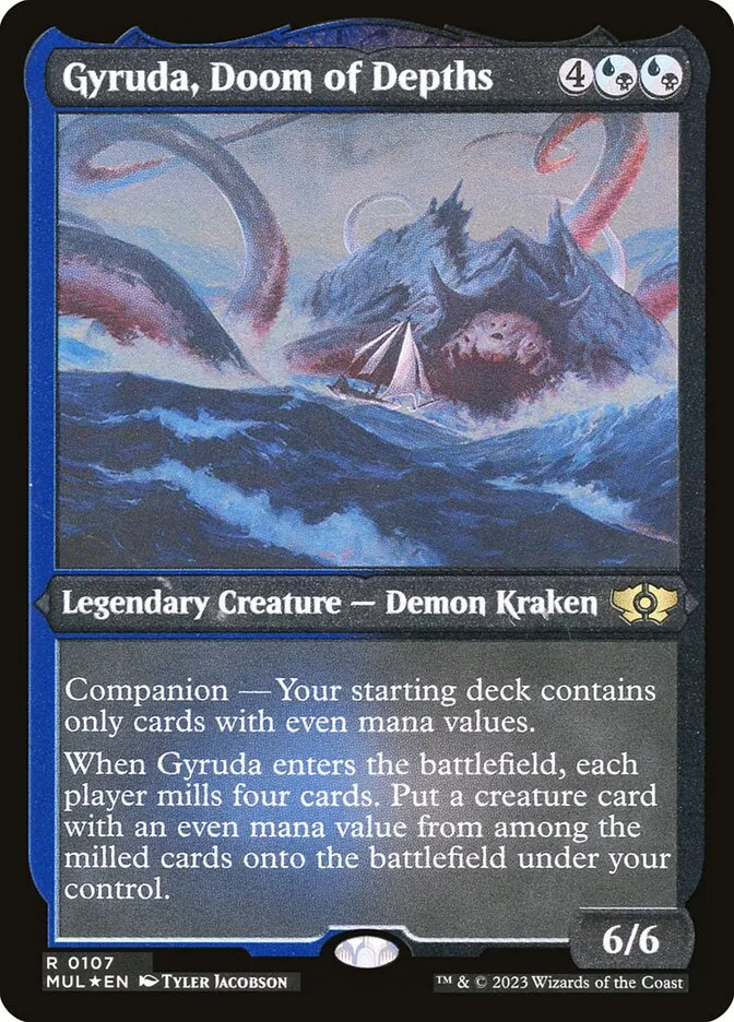 2023 Multiverse Legends Gyruda, Doom of Depths #107 rare card image