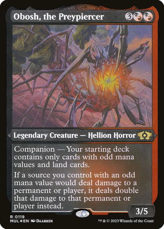 2023 Multiverse Legends Obosh, the Preypiercer #119 rare card image