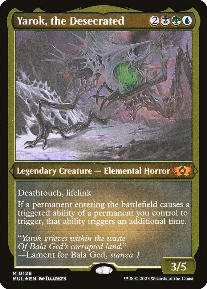 2023 Multiverse Legends Yarok, the Desecrated #128 mythic card image